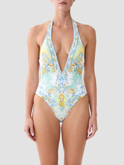 Camilla Women's Dial Up The Tile Plunge One-Piece Swimsuit