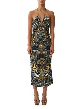 Camilla Women's Feline Fol Cut Out Jersey Halter Dress