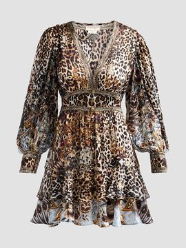 Camilla Women's Fiesta, Siesta, Repeat Silk Mini Dress