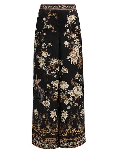 Camilla Women's Floral Silk Straight-Leg Relaxed-Fit Trousers