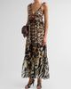 Camilla Women's Frill Silk Printed Dress - 4