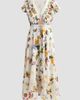 Camilla Women's Lace-Trim Printed Cotton-Silk A-Line Midi Dress - 1