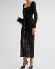 Camilla Women's Lace Bonded Square Neck Midi Dress - 4