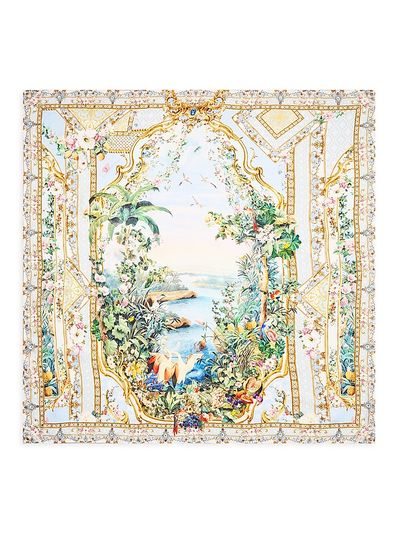 Camilla Women's Large Crystal-Embellished Printed Silk Scarf
