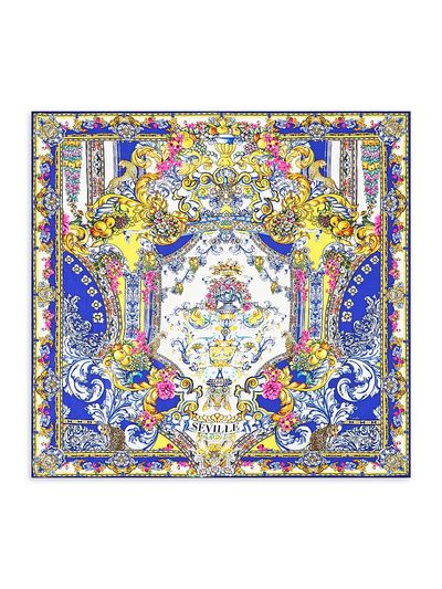 Camilla Women's Large Embellished Printed Silk Square Scarf