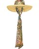 Camilla Women's Large Scarf-Trim Straw Sun Hat - 3