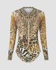 Camilla Women's Leotigra Printed Zip-Front Rashguard Swimsuit - 8