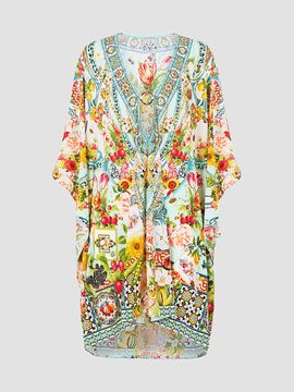 Camilla Women's Magic Of The Mercado Ring-Front Short Caftan