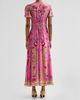 Camilla Women's Matadora Flora Print Silk Tie Midi Dress - 3