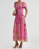 Camilla Women's Matadora Flora Print Silk Tie Midi Dress - 4