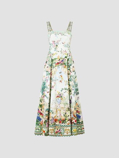 Camilla Women's Printed A-Line Tea-Length Dress