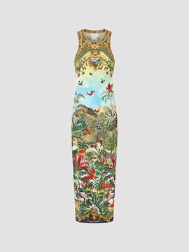 Camilla Women's Printed Stretch Jersey Tank Maxi Dress