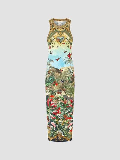 Camilla Women's Printed Stretch Jersey Tank Maxi Dress