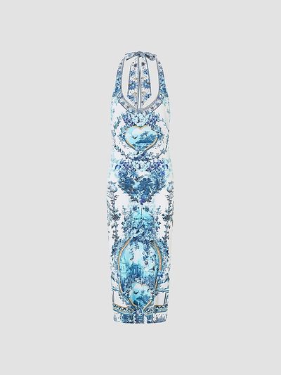Camilla Women's The Porcelain Parlor Print Jersey Halter Dress