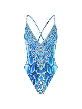 Camilla Women's The Sapphire Serpent V-Neck One-Piece Swimsuit