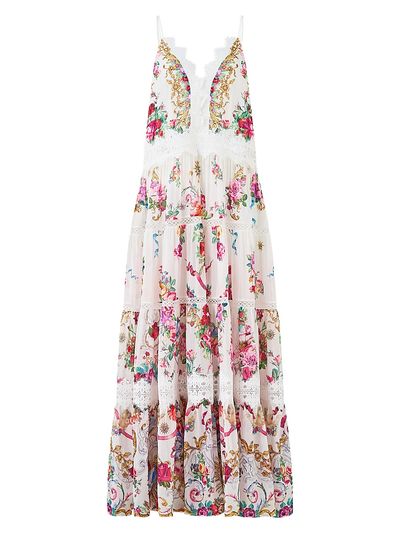 Camilla Women's Torero Libertine Cotton-Silk Trapeze Tiered Dress
