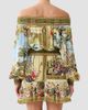 Camilla Women's Wanderlust Empire Print Silk Off-the-Shoulder Mini Dress - 3