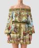 Camilla Women's Wanderlust Empire Print Silk Off-the-Shoulder Mini Dress - 4