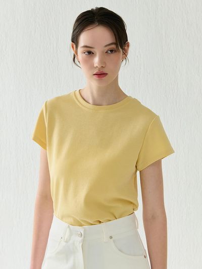 camino Semi Crop T-shirt [Yellow]