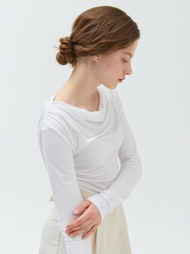 camino Shirring Slim Fit T-shirt [Beige]