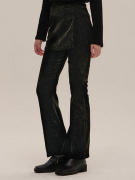 camino Velvet Boots Cut Fleece Training Pants [Beige]
