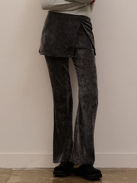 camino Velvet Boots Cut Training Pants [Charcoal]