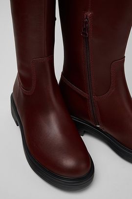 Camper Camper Dean Leather High Boots in Dark Red, Women's at Urban Outfitters
