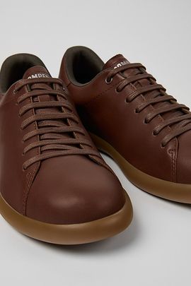 Camper Camper Pelotas Soller Leather Sneakers in Brown, Men's at Urban Outfitters