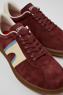Camper Camper Pelotas Soller Multicolor Suede Sneaker in Burgundy, Men's at Urban Outfitters