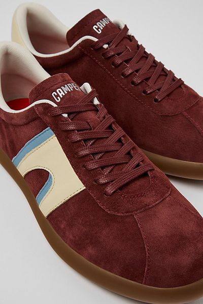 Camper Camper Pelotas Soller Multicolor Suede Sneaker in Burgundy, Men's at Urban Outfitters