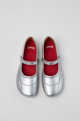 Camper Camper Right Nina Metallic Ballet Flats in Metallic, Women's at Urban Outfitters