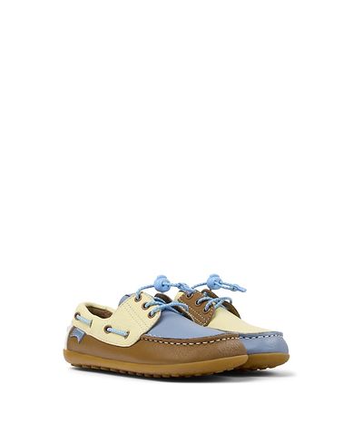Camper Camper Unisex Peu Cami Mismatched Leather Boat Shoes