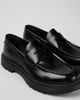 Camper Camper Walden Leather Moc Toe Loafer Shoe in Black, Men's at Urban Outfitters - 1
