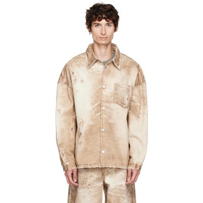 CAMPERLAB CAMPERLAB Beige Corduroy Print Denim Shirt