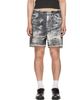 CAMPERLAB CAMPERLAB Black Corduroy Print Cutoff Shorts - 1