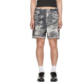 CAMPERLAB CAMPERLAB Black Corduroy Print Cutoff Shorts