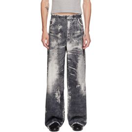 CAMPERLAB CAMPERLAB Black Corduroy Print Denim Loose Pants