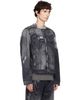 CAMPERLAB CAMPERLAB Black Distorted Print Distressed Denim Jacket - 2