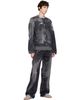 CAMPERLAB CAMPERLAB Black Distorted Print Distressed Denim Jacket - 4
