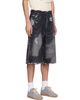 CAMPERLAB CAMPERLAB Black Distorted Print Distressed Denim Shorts - 2