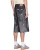 CAMPERLAB CAMPERLAB Black Distorted Print Distressed Denim Shorts - 3
