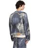 CAMPERLAB CAMPERLAB Blue Distorted Print Distressed Denim Jacket - 3