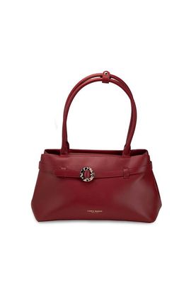 Campo Marzio Roma 1933 Campo Marzio Roma 1933 Glide Structured Shoulder Tote Bag with Double Handles & Decorative Buckle Detail