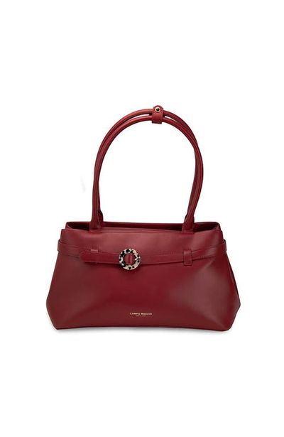 Campo Marzio Roma 1933 Campo Marzio Roma 1933 Glide Structured Shoulder Tote Bag with Double Handles & Decorative Buckle Detail