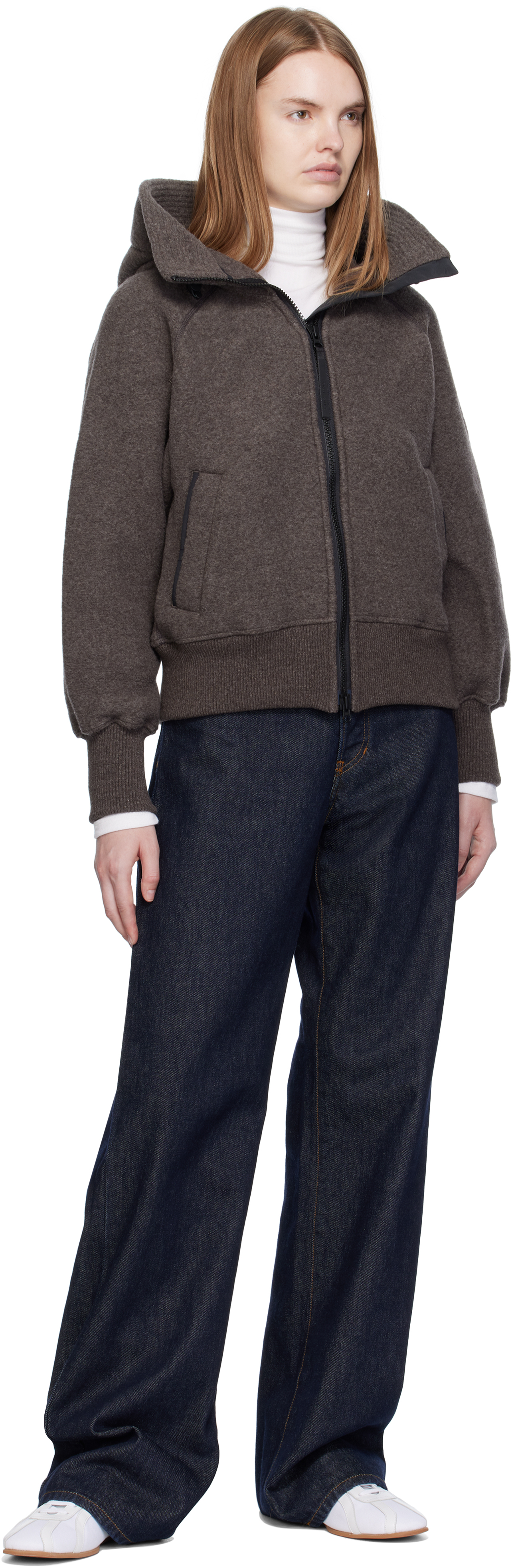 Canada Goose Brown 'Black Label' Chilliwack Kind Fleece Bomber