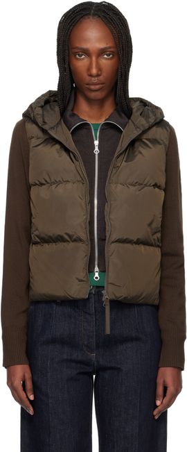 Canada Goose Canada Goose Brown HyBridge Wide Quilt Knit Down Jacket