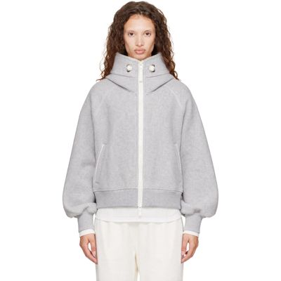 Canada Goose Canada Goose Gray Chilliwack Fleece White Disc Bomber Jacket