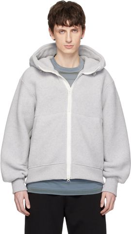 Canada Goose Canada Goose Gray 'White Label' Chilliwack Fleece Bomber Hoodie