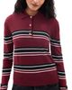 Canada Goose Canada Goose Melrose Long Sleeve Knit Polo Top Vermillion/Black - 1