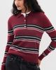 Canada Goose Canada Goose Melrose Long Sleeve Knit Polo Top Vermillion/Black - 2